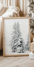 Snow-Covered Pine Trees Poster - Posterbox.dk
