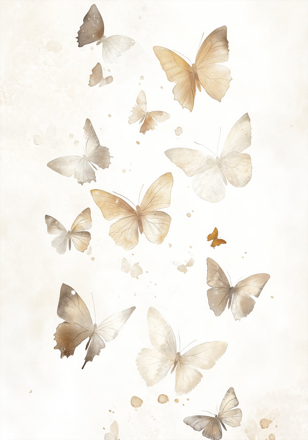 Soft Butterflies Poster - Posterbox.dk