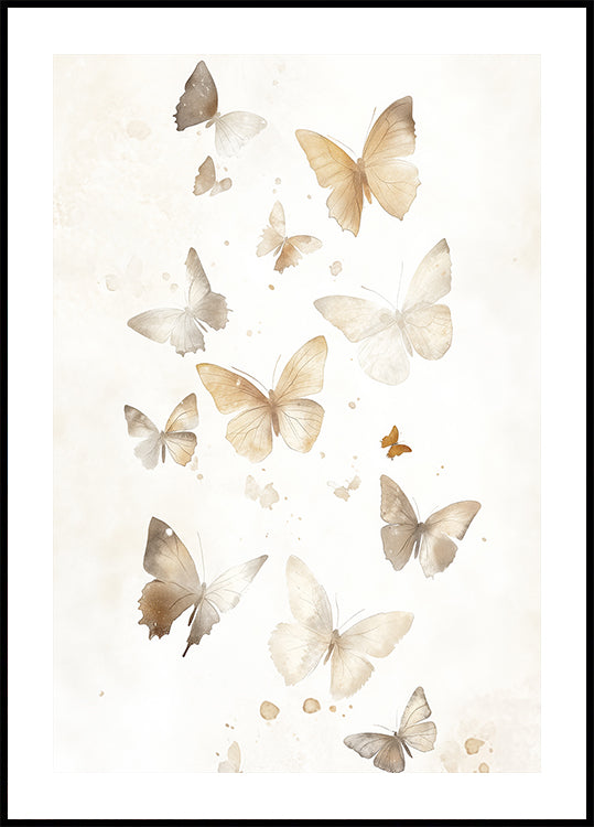 Soft Butterflies Poster - Posterbox.dk