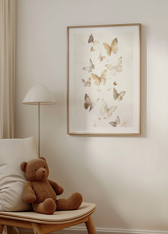 Soft Butterflies Poster - Posterbox.dk