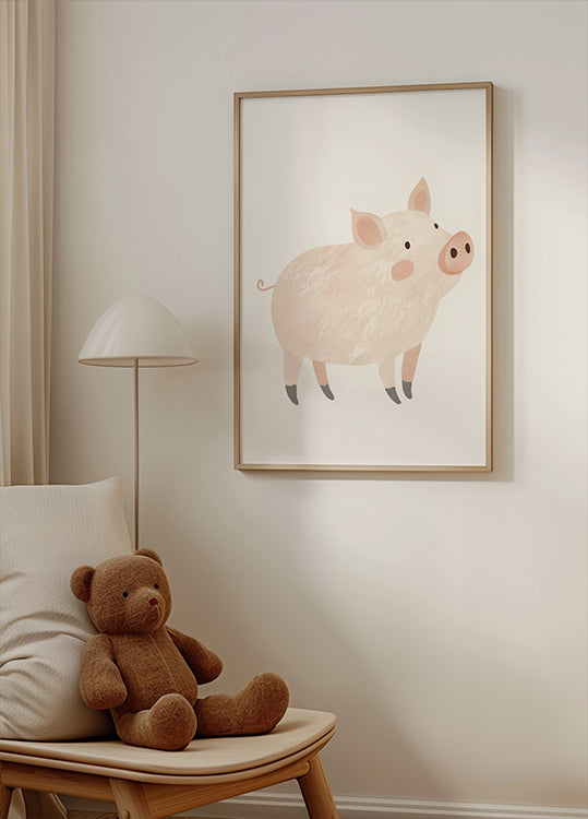 Soft Pig Poster - Posterbox.dk
