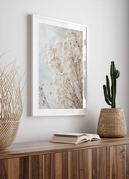 Soft Whispers of Dried Wildflowers in Light Tones Poster - Posterbox.dk