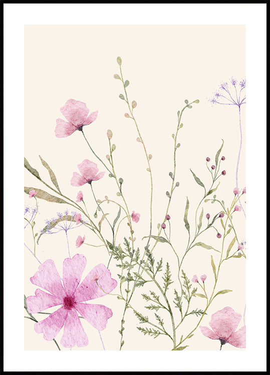 Soft Wildflowers Poster - Posterbox.dk