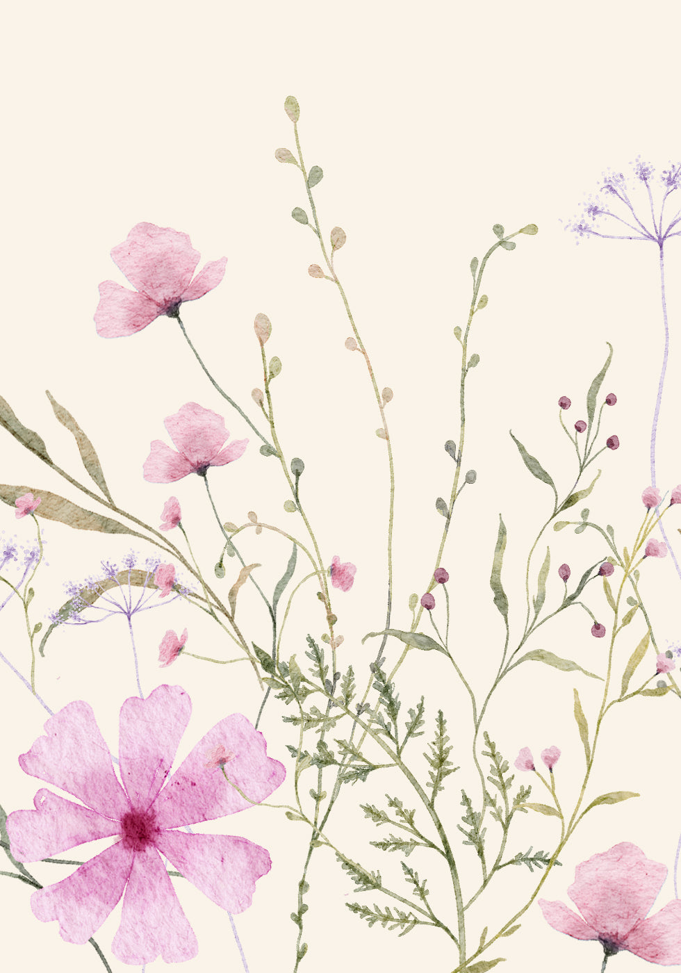 Soft Wildflowers Poster - Posterbox.dk