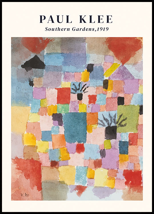 Southern Gardens, colorful abstract mosaic Poster - Posterbox.dk