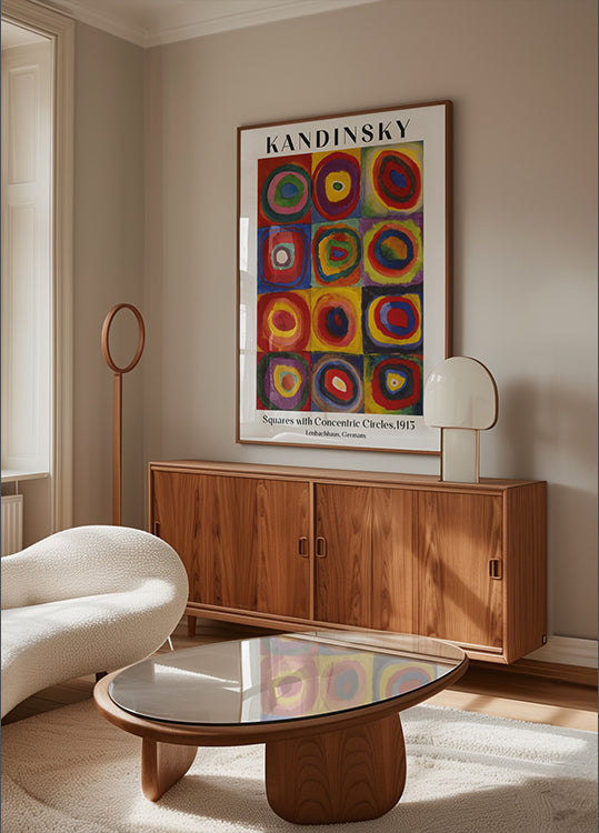Squares with Concentric Circles, 1913, Wassily Kandinsky Poster - Posterbox.dk