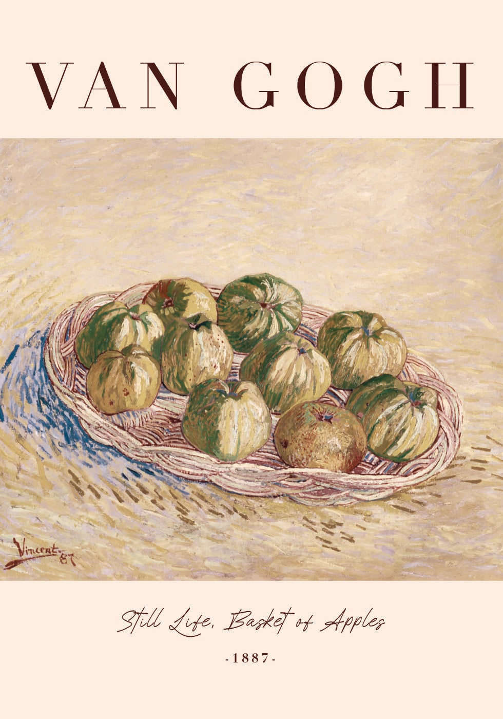 Still Life, Basket of Apples by Vincent van Gogh Poster - Posterbox.dk