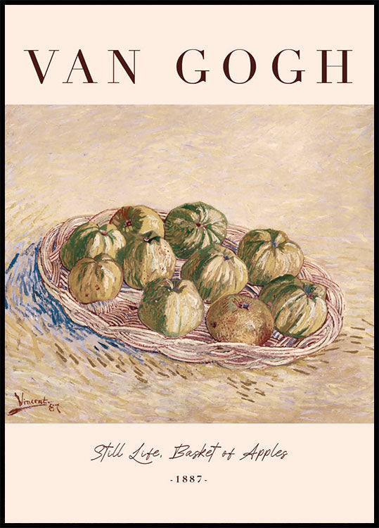Still Life, Basket of Apples by Vincent van Gogh Poster - Posterbox.dk