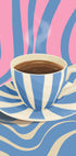 Striped Coffee Cup Plakat - Posterbox
