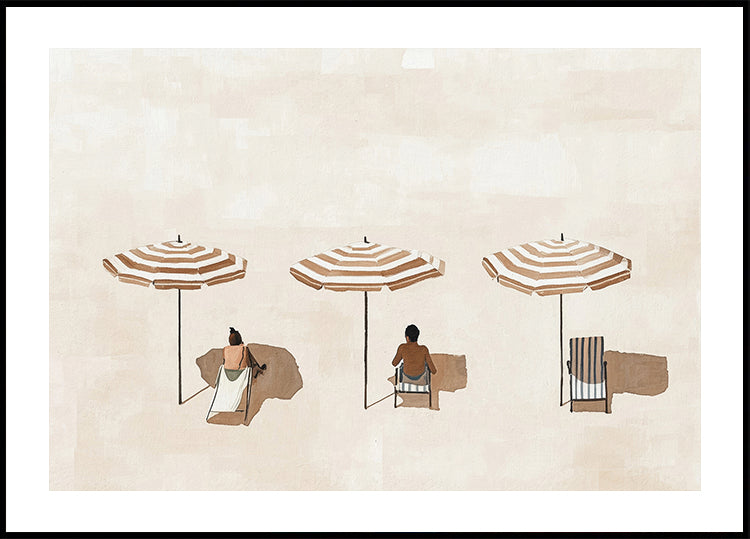 Striped Umbrellas Poster - Posterbox.dk