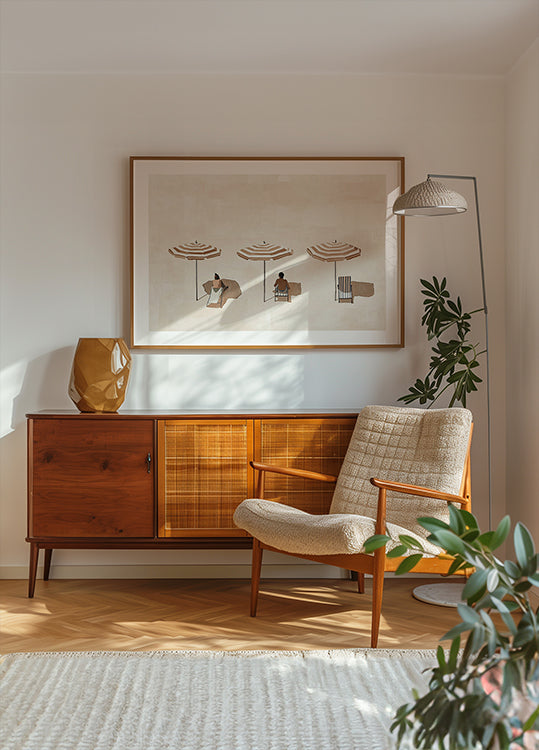 Striped Umbrellas Poster - Posterbox.dk