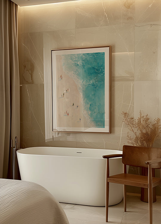 Strolling the Shore Poster - Posterbox.dk