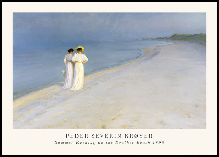 Summer Evening on the Southern Beach Poster - Posterbox.dk