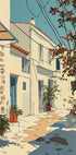 Sunny Mediterranean Alley Poster - Posterbox.dk