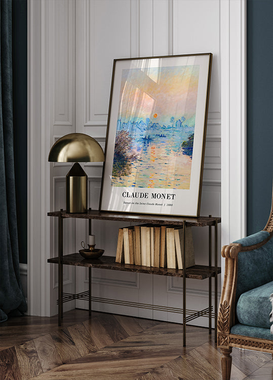 Sunset on the Seine Poster by Claude Monet Poster - Posterbox.dk