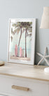 Surfboards Under Palm Trees Poster - Posterbox.dk