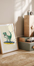 Surfing T-Rex Poster - Posterbox.dk