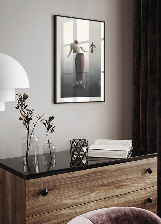 Surreal Headless Clown Poster - Posterbox.dk