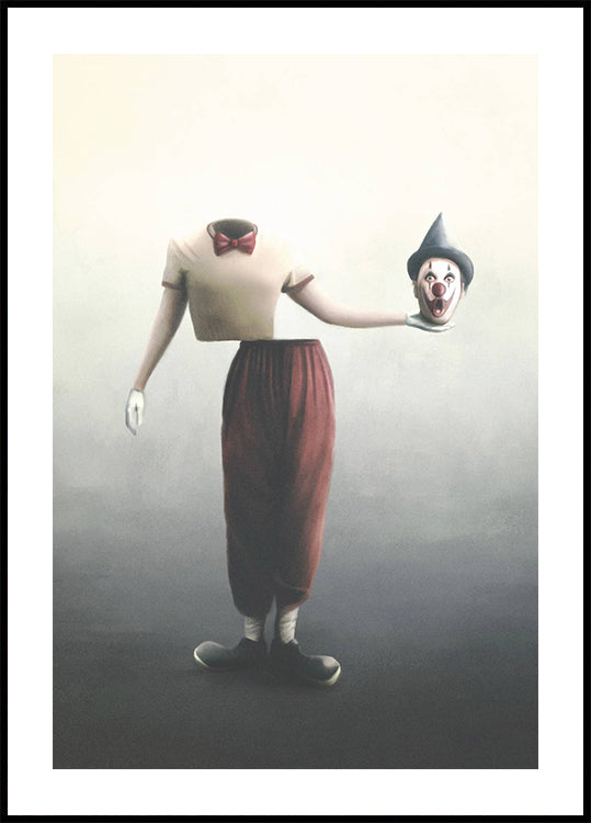 Surreal Headless Clown Poster - Posterbox.dk