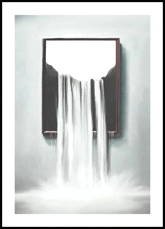 Surreal Waterfall Frame Poster - Posterbox.dk
