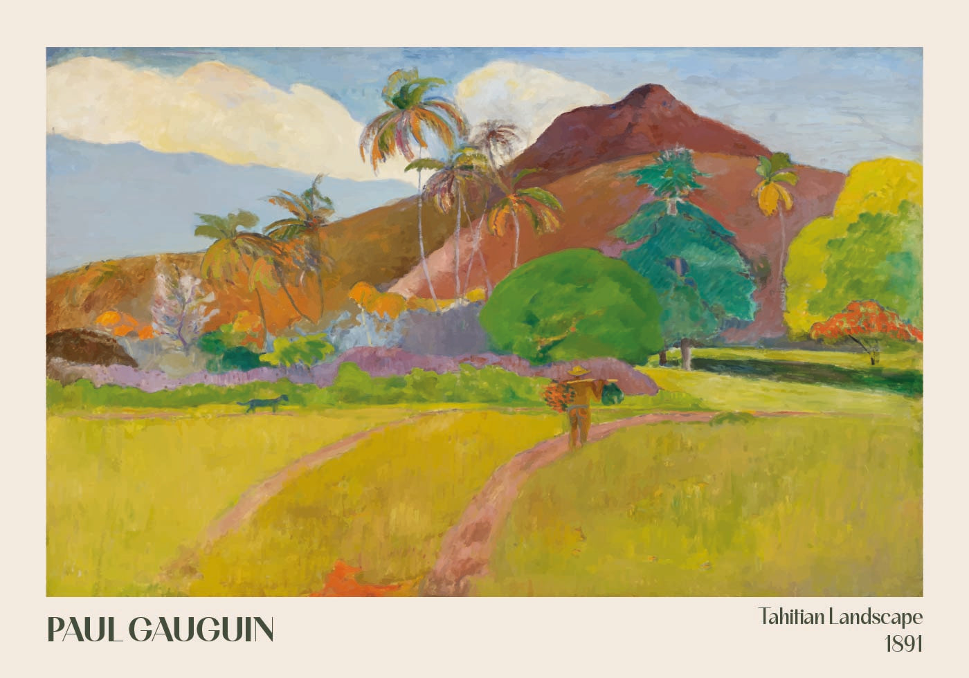 Tahitian Landscape, 1891, Paul Gauguin Poster - Posterbox.dk