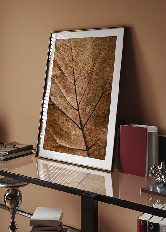 Textured Dry Leaf Poster - Posterbox.dk