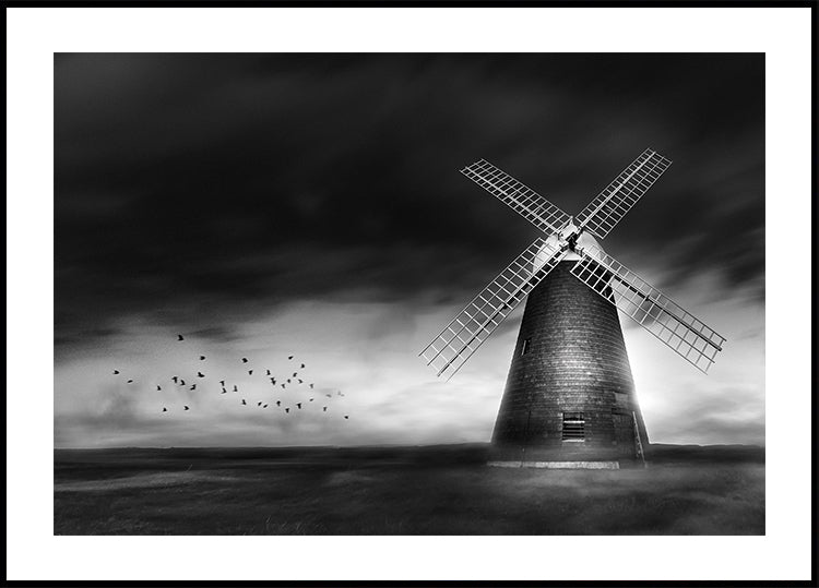 The Dark Mill in B&W Poster - Posterbox.dk