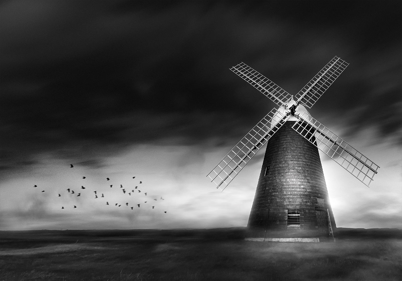 The Dark Mill in B&W Poster - Posterbox.dk