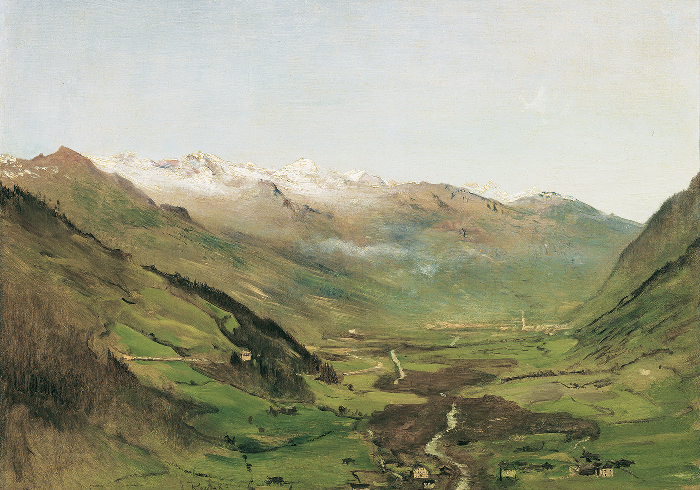 The Gastein Valley by Anton Romako Poster - Posterbox.dk