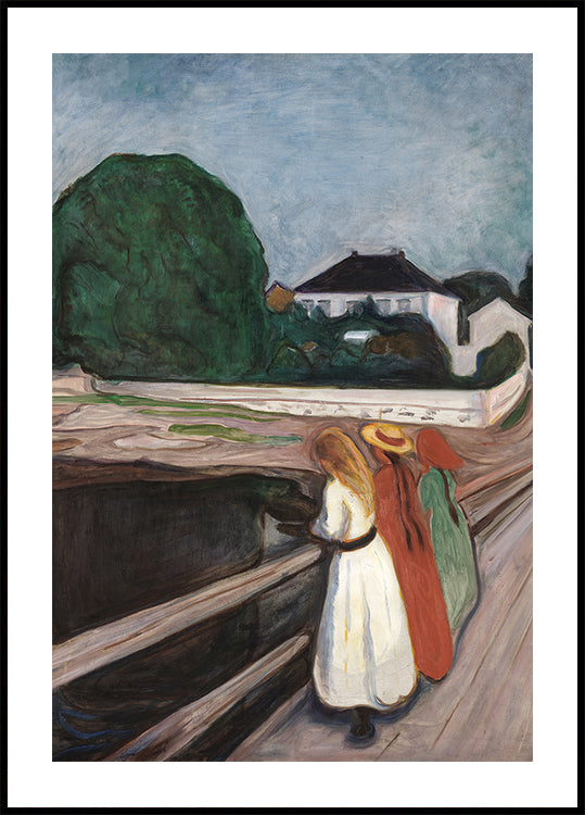 The Girls on the Bridge by Edvard Munch Poster - Posterbox.dk