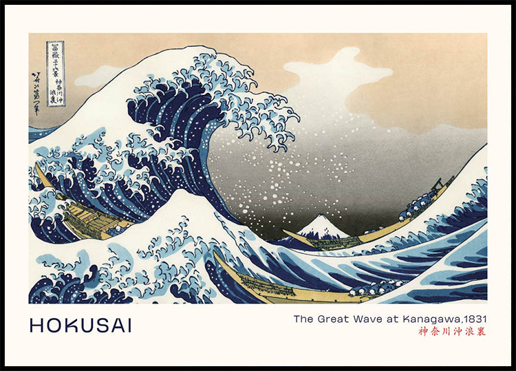 The Great Wave at Kanagawa By Katsushika Hokusai Poster - Posterbox.dk