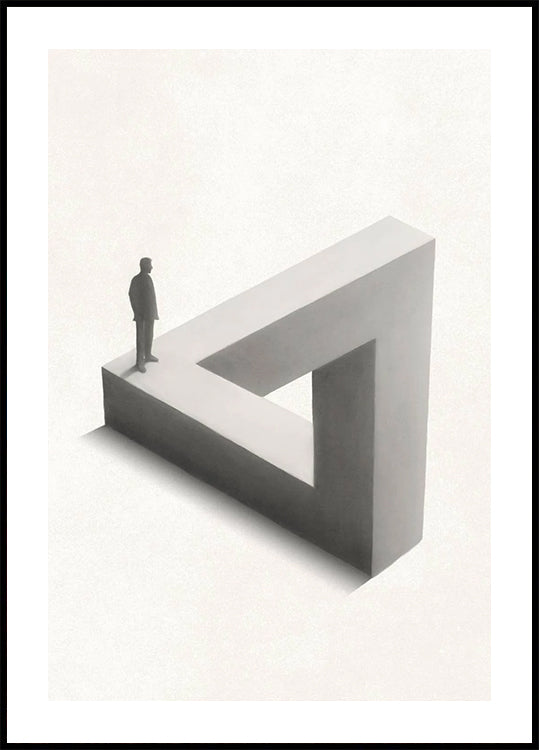 The Illusion of Progress, Penrose Triangle Poster - Posterbox.dk