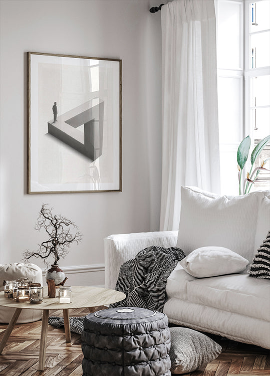 The Illusion of Progress, Penrose Triangle Poster - Posterbox.dk