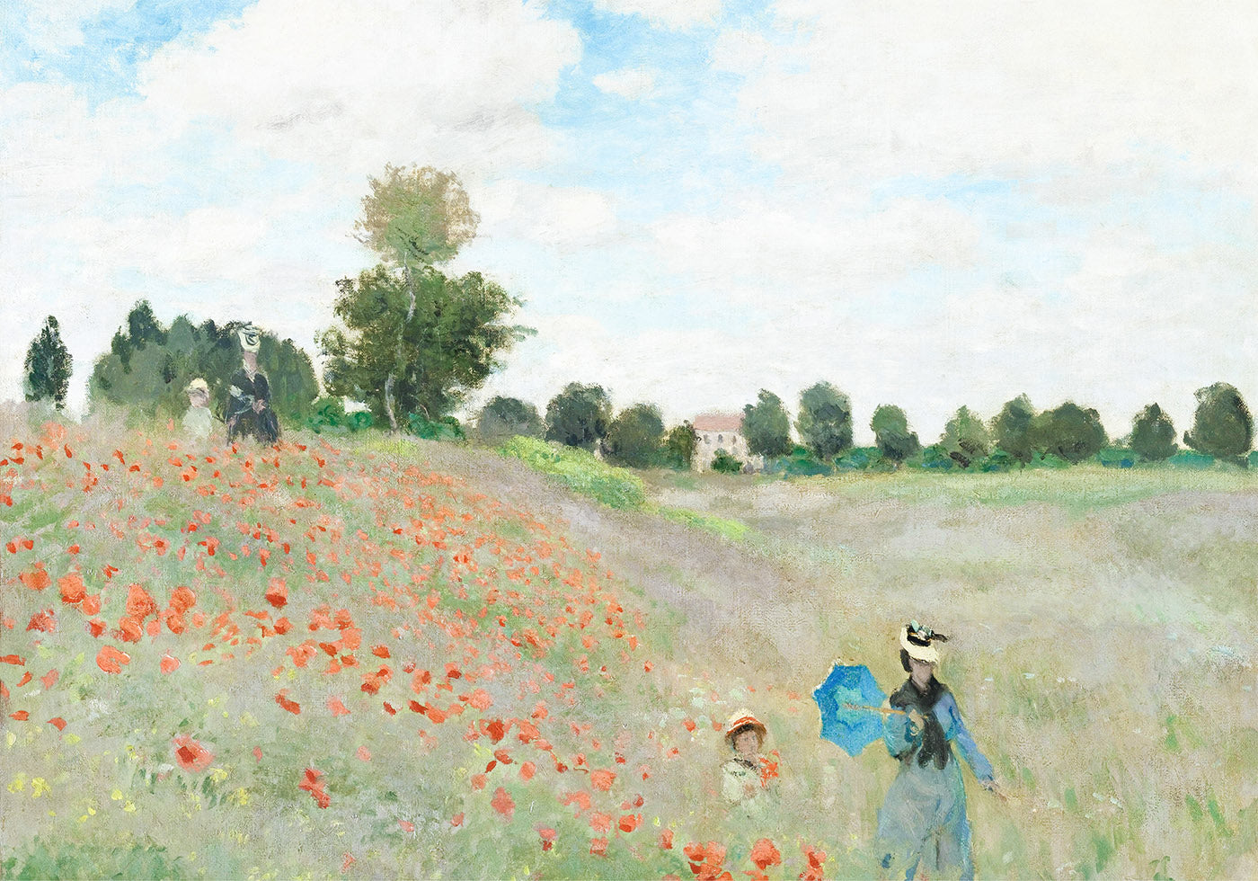 The Poppy Field 1873 Poster by Claude Monet - Posterbox.dk