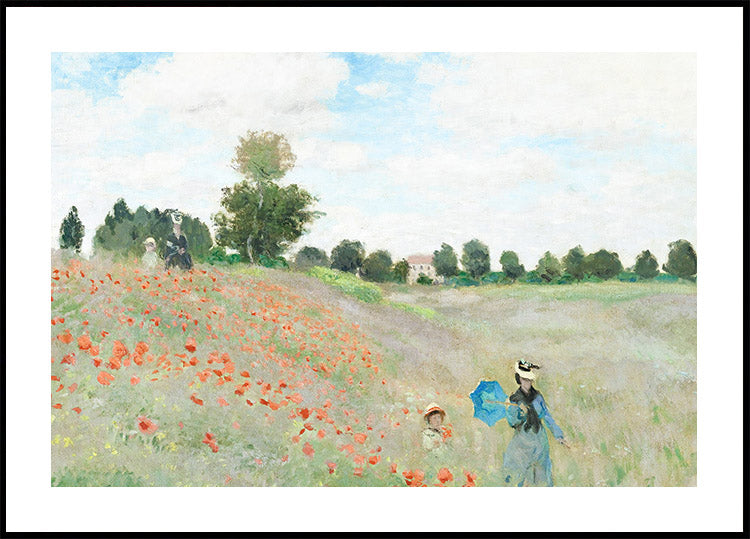 The Poppy Field 1873 Poster by Claude Monet - Posterbox.dk