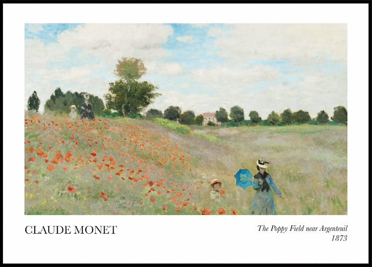 The Poppy Field near Argenteuil Poster - Posterbox.dk