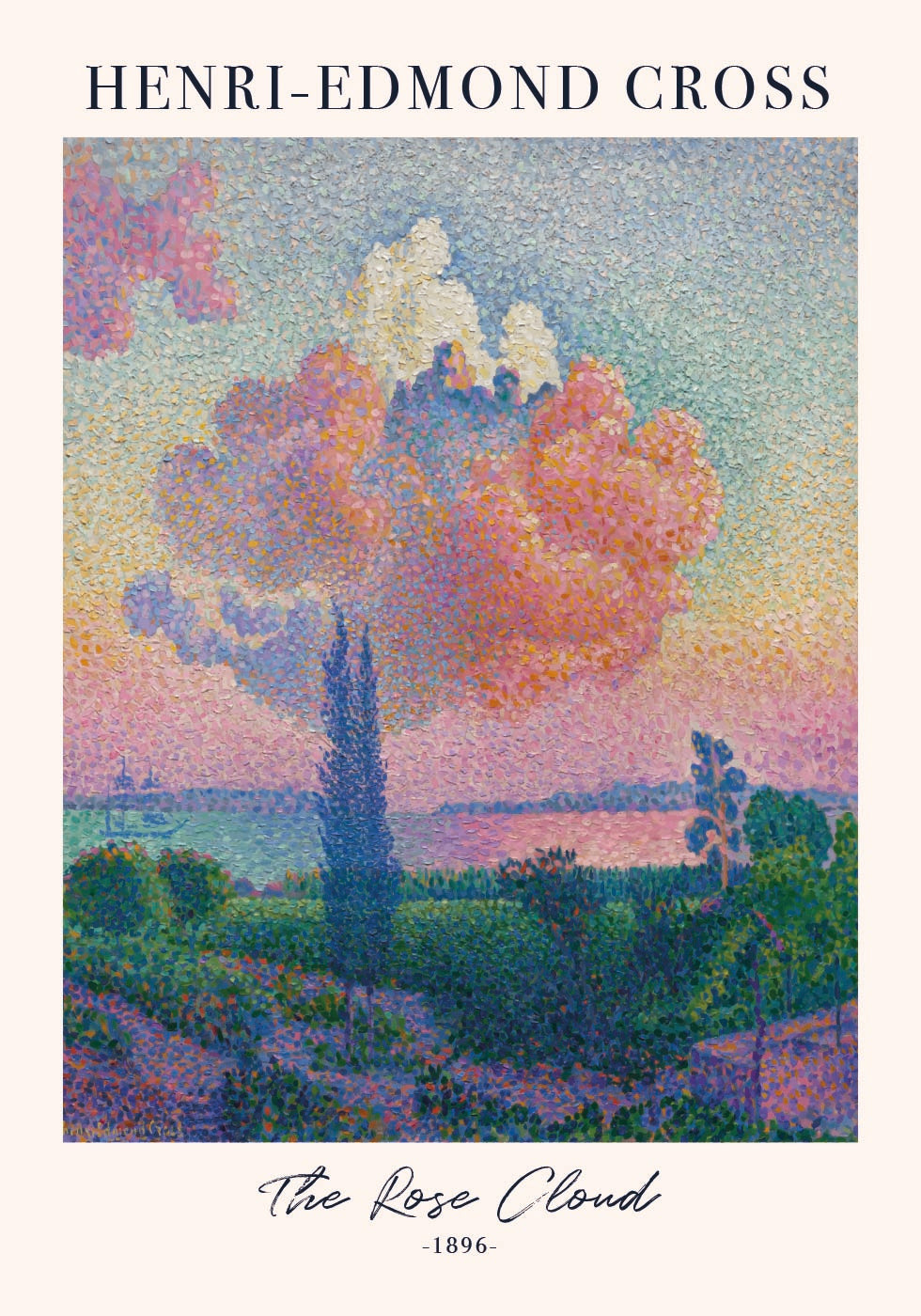 The Rose Cloud by Henri-Edmond Cross Poster - Posterbox.dk