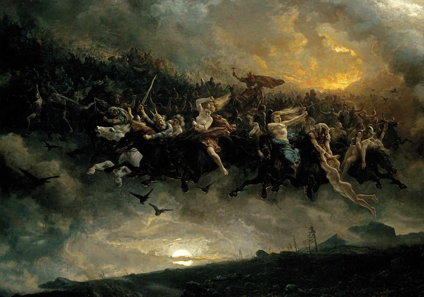 The Wild Hunt of Odin Poster - Posterbox.dk