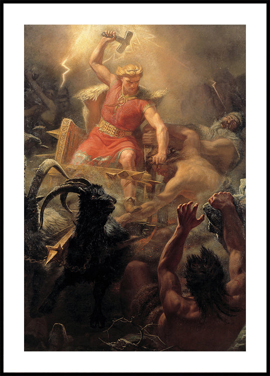 Thor's Fight with the Giants by Mårten Eskil Winge Poster - Posterbox.dk