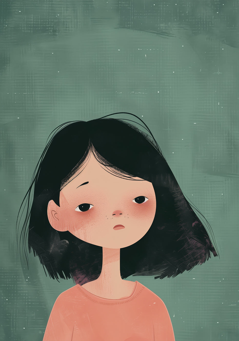 Thoughtful Girl Poster - Posterbox.dk