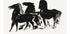 Three Black Horses, Dynamic Ink Sketch By Leo Gestel 1935–1936 Poster - Posterbox.dk