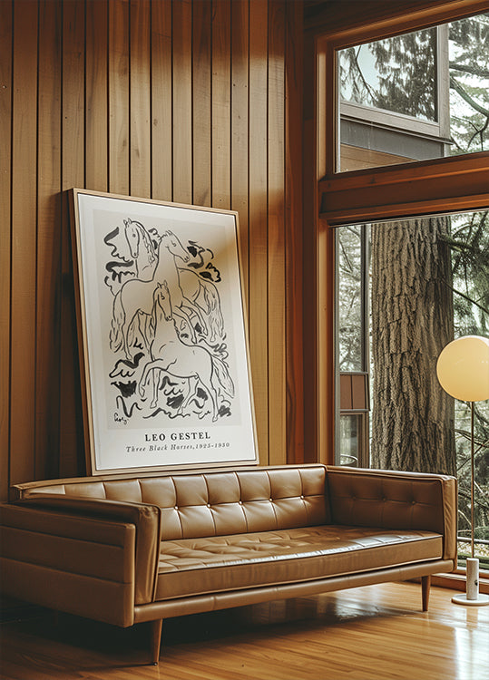 Three Black Horses, Leo Gestel Poster - Posterbox.dk