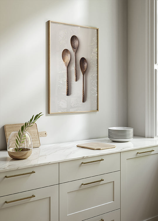 Three Wooden Spoons Poster - Posterbox.dk