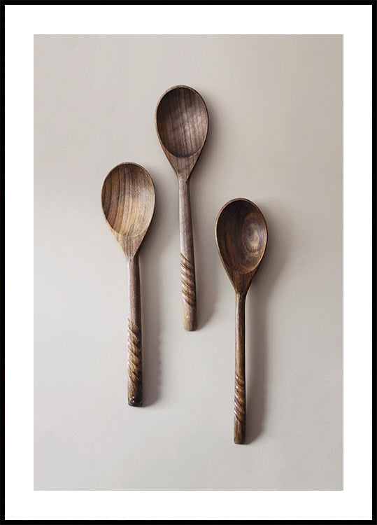 Three Wooden Spoons Poster - Posterbox.dk