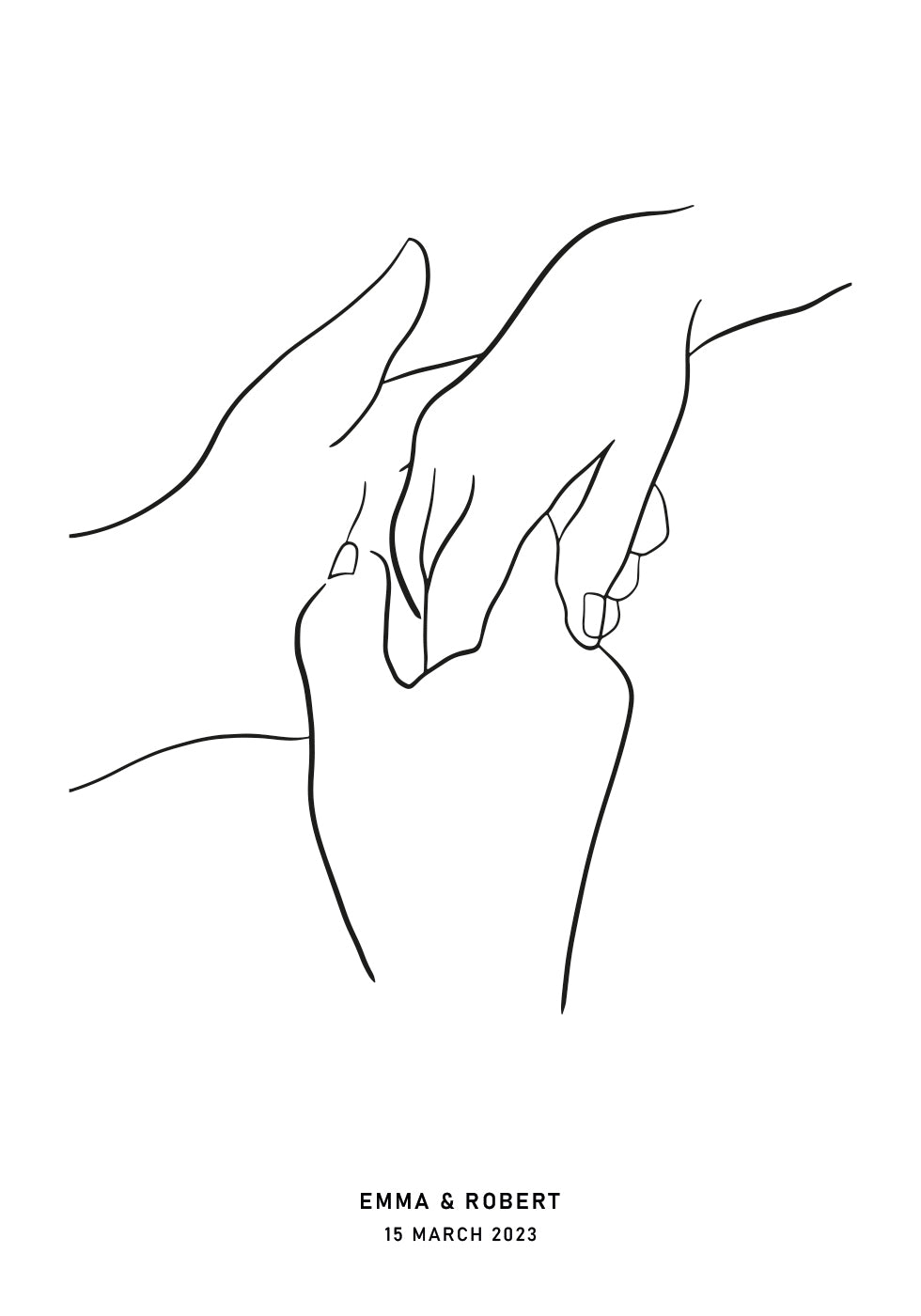 Together - Personalized Line Art Poster - Posterbox.dk