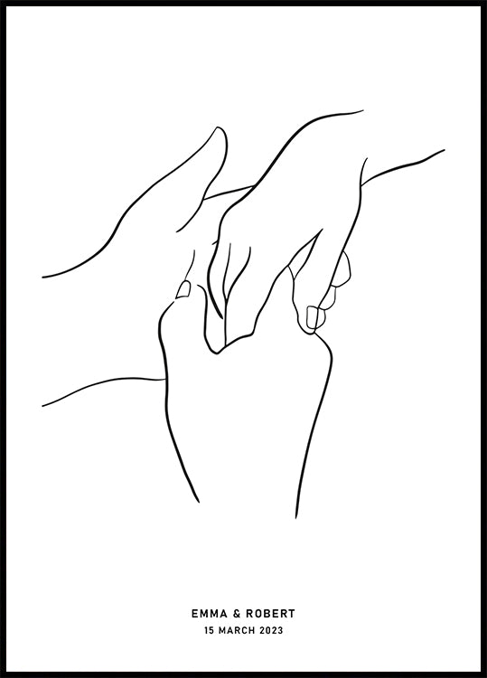 Together - Personalized Line Art Poster - Posterbox.dk