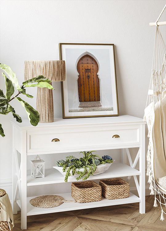 Traditional Arabic Wooden Door Poster - Posterbox.dk