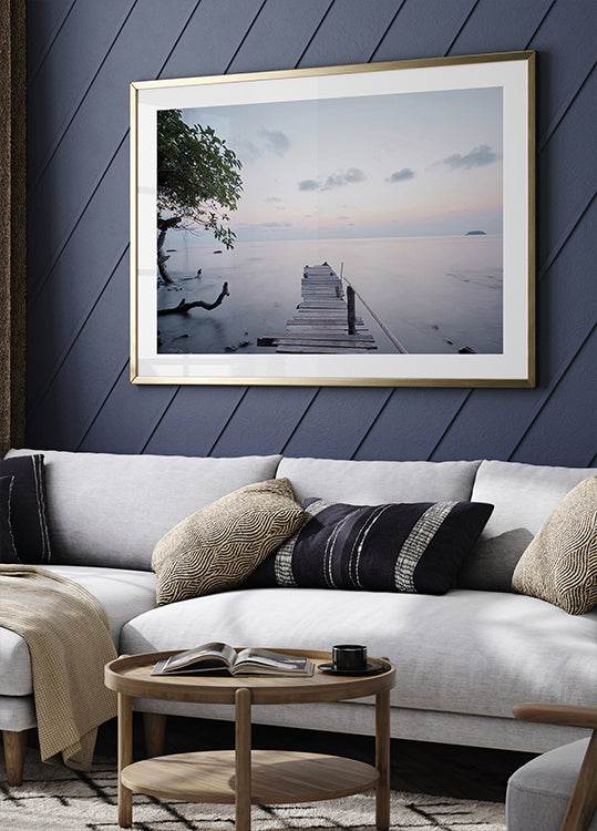 Tranquil Morning Pier Poster - Posterbox.dk