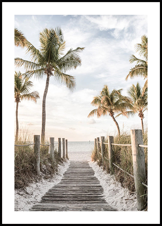 Tropical Beach Path Poster - Posterbox.dk