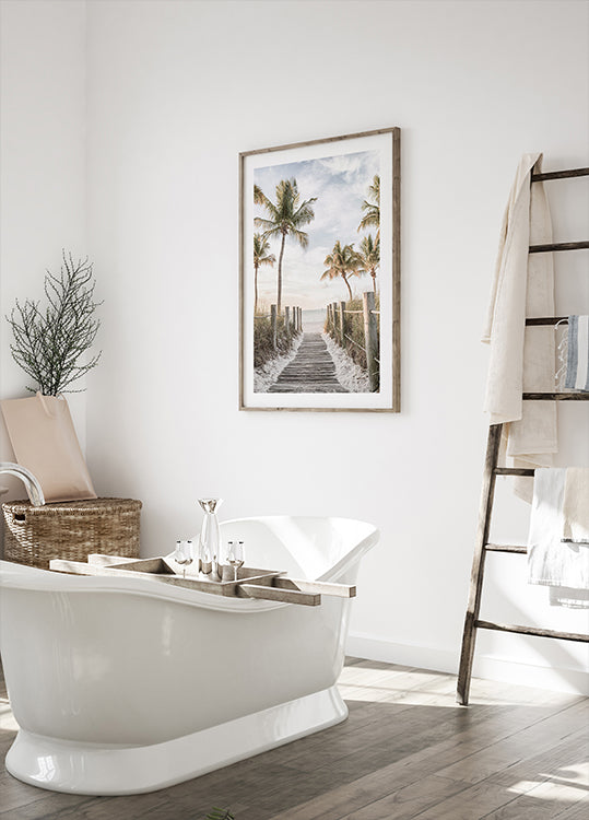 Tropical Beach Path Poster - Posterbox.dk